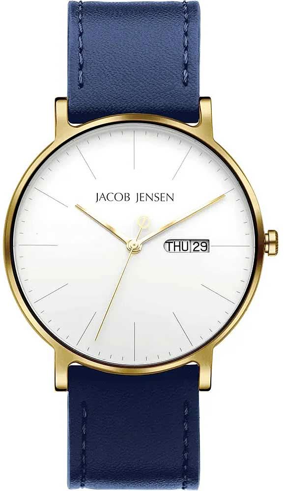 Jacob Jensen 166 Herrenuhr • Dänisches Design • Titan & Saphir