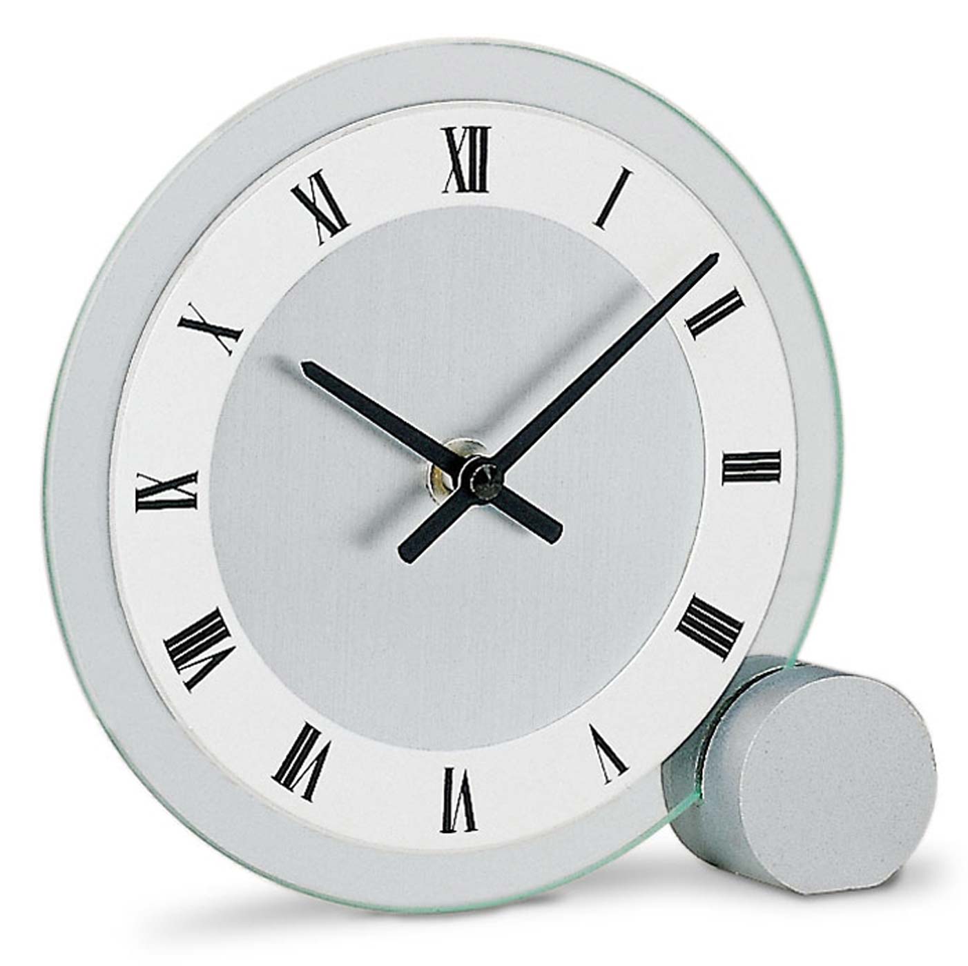 AMS Table Clock 16x17x4 cm Plastic • Modern Design • Precise Quartz Movement