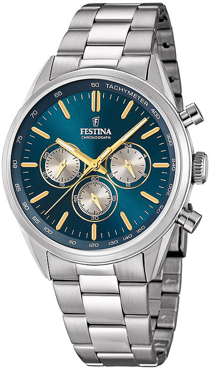 Festina Timeless Chronograph F16820 Montre Homme • Mouvement à quartz • Chronographe
