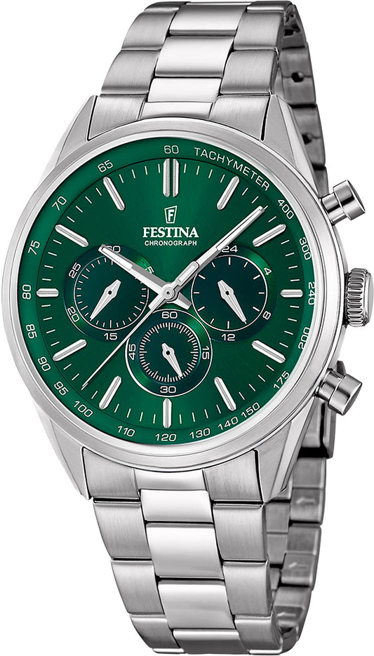 Montre Homme Festina Timeless Chronograph F16820 • Mouvement à quartz • Acier inoxydable robuste
