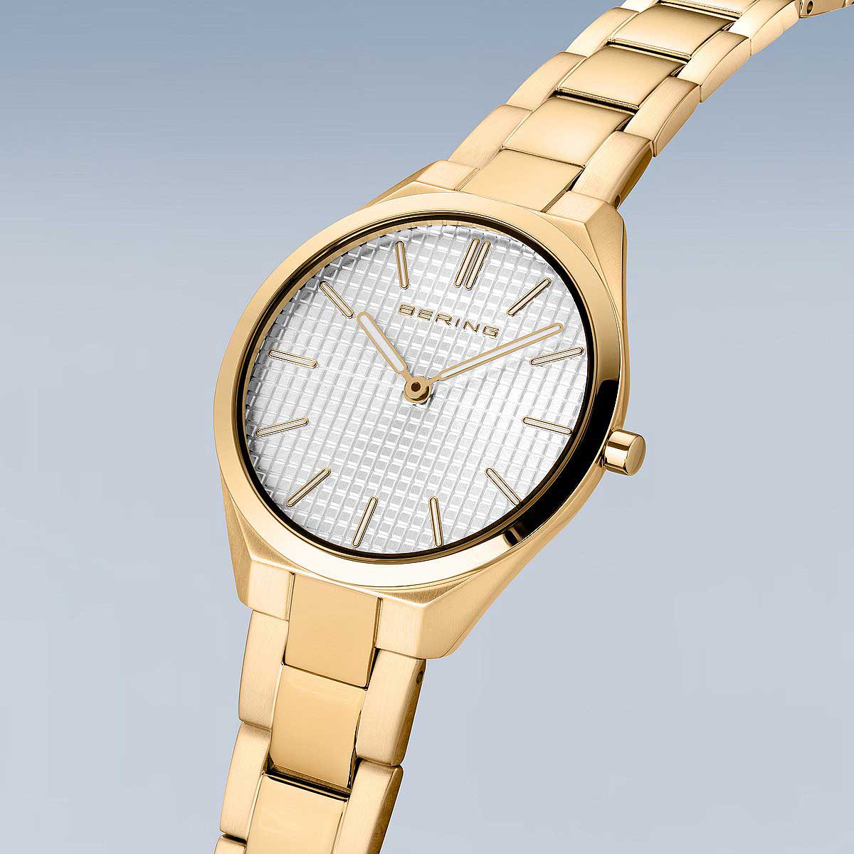 Bering Ultra Slim 17231-734 Damenuhr • Saphirglas • Gold