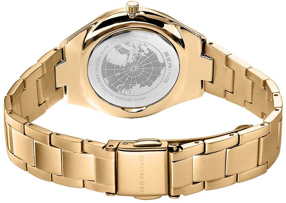 Bering Ultra Slim 17231-734 Damenuhr • Saphirglas • Gold