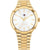 Tommy Hilfiger Georgia Damenarmbanduhr in Gold mit weißem Zifferblatt und Gliederarmband