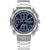 Herren-Chronograph Tommy Hilfiger Uhr mit blauem Zifferblatt und Edelstahlband.
