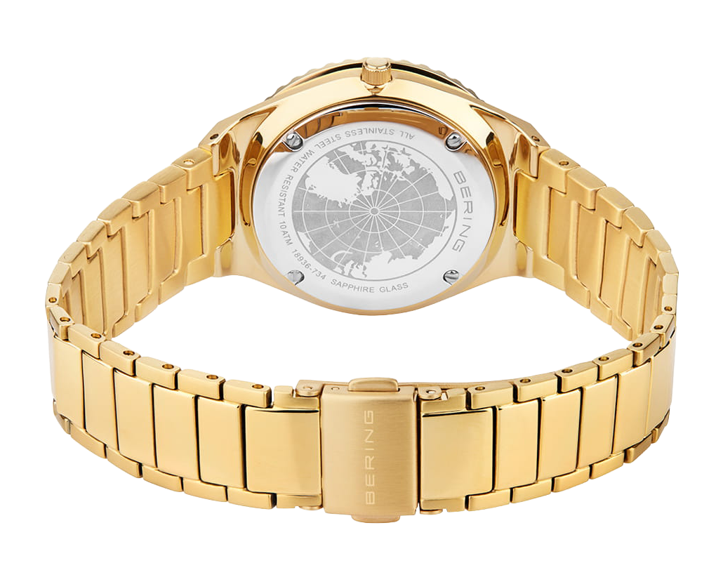 Bering Classic 18936-734 Damenuhr • Kratzfestes Saphirglas • Feines Milanaise-Armband