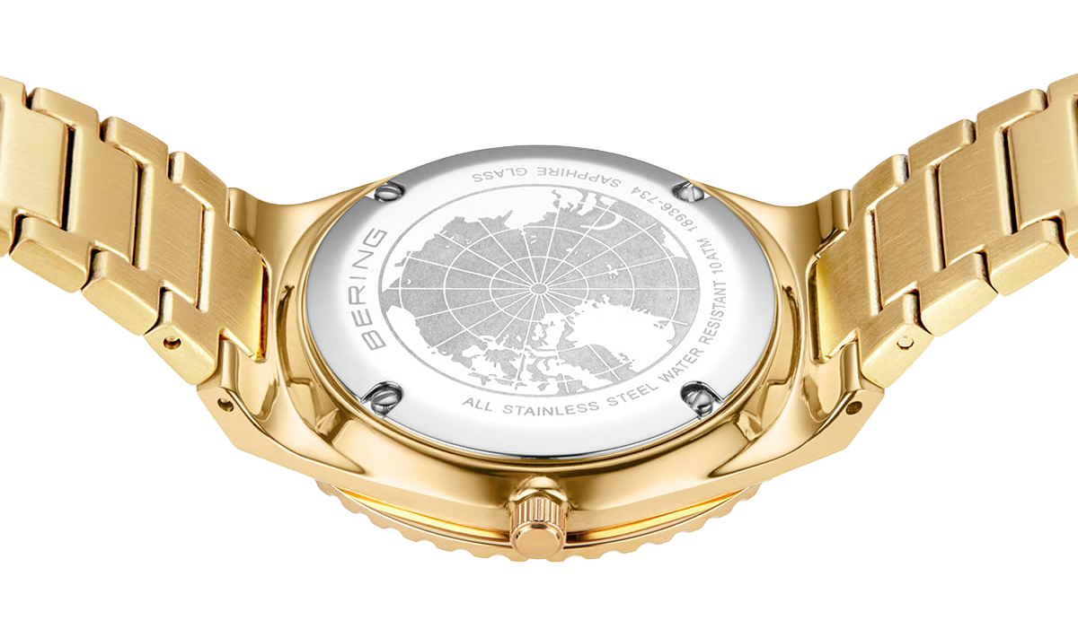 Bering Classic 18936-734 Damenuhr • Kratzfestes Saphirglas • Feines Milanaise-Armband