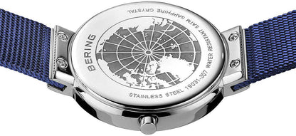 Montre Bering Classic Aurora 19031-307 pour femme • Verre saphir • Bracelet milanais