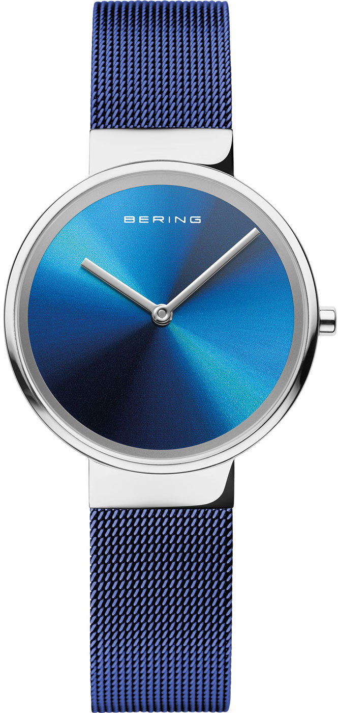 Montre Bering Classic Aurora 19031-307 pour femme • Verre saphir • Bracelet milanais