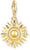 Charm Anhänger Bunte 3D Sonne - 750 Gelbgold Vergoldung