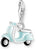 Charm Pendant 3D Scooter in Vintage Style - 925 Sterling Silver