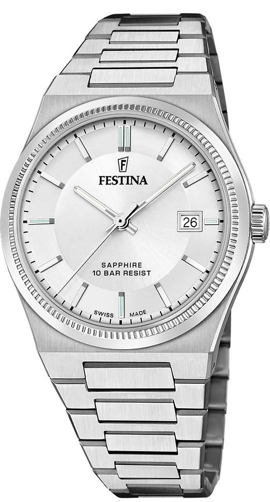 Festina Swiss Made F20034/1 Herrenuhr • Schweizer Quarzwerk • Saphirglas