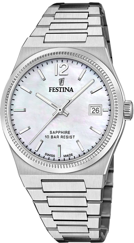 Festina Swiss Made F20035/1 Damenuhr • Saphirglas • 10 ATM