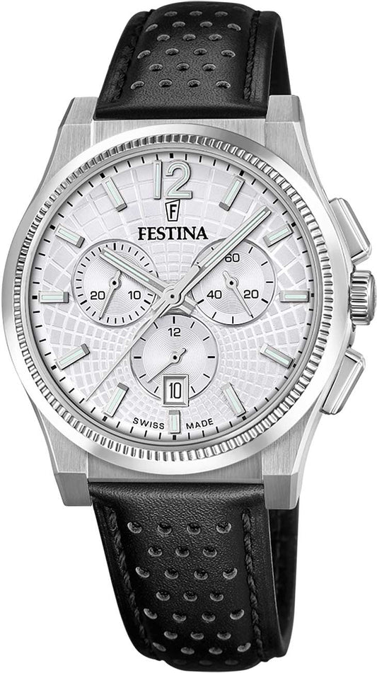 Festina Swiss Made F20060/1 Herrenuhr • Saphir • Chrono