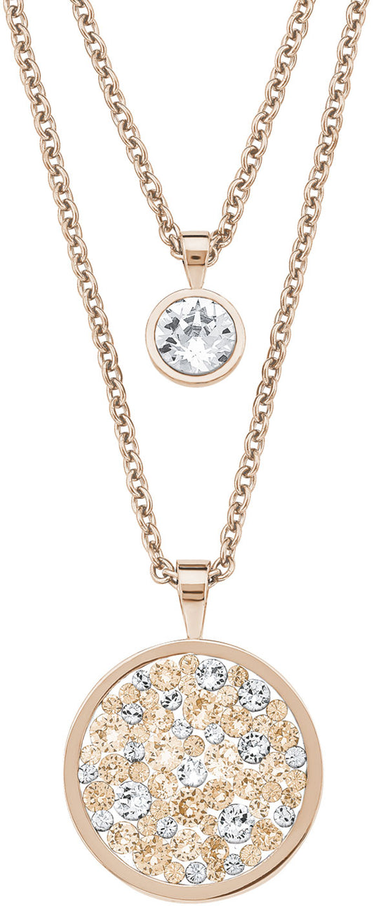 Double-row necklace with round pendants from s.Oliver Jewel.