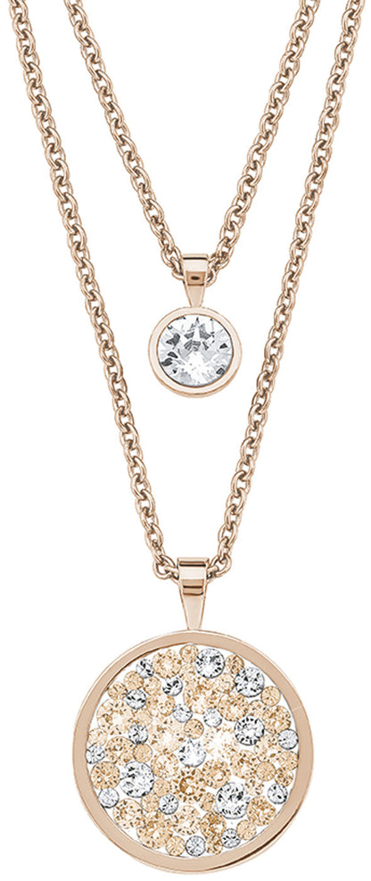 Zweireihige Halskette mit runden Anhängern von s.Oliver Jewelry.