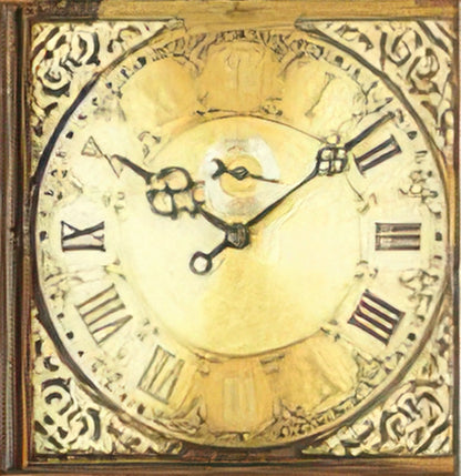 Horloge de parquet AMS 196x55x30 cm en chêne • Mouvement mécanique • Affichage des phases de lune