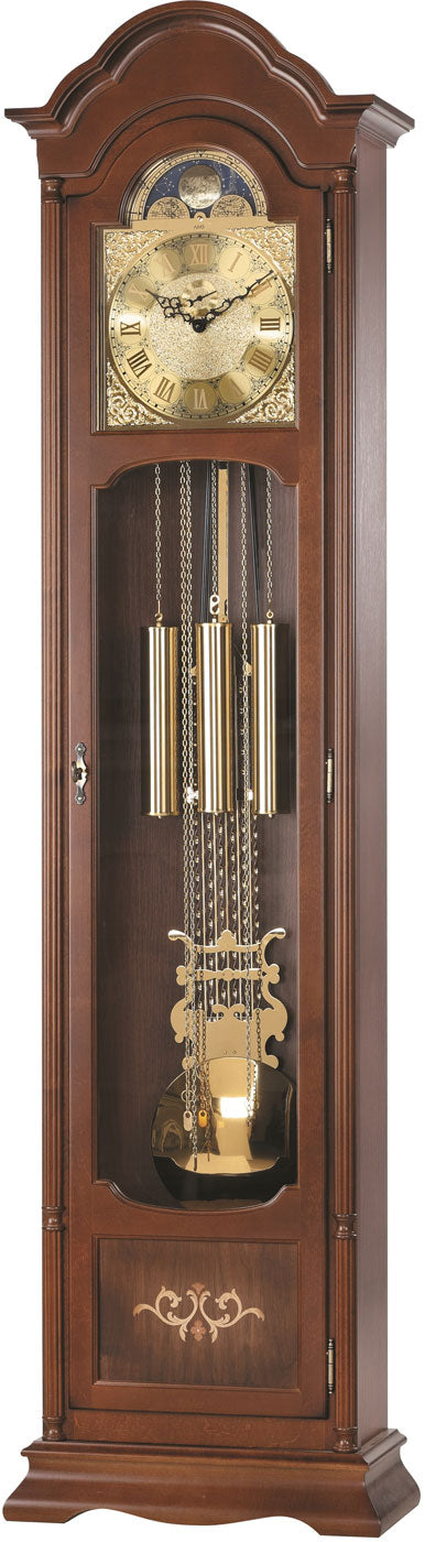 Horloge comtoise AMS 195x50x25 cm bois • Mouvement mécanique à chaînes de 8 jours • Mélodie Westminster