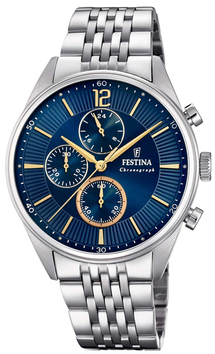Festina Timeless Chronograph F20285/3 Men's Watch • Miyota Quartz Movement • Chronograph Function