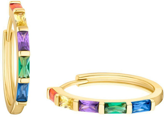 Hoop earrings with colorful stones - s.Oliver Jewelry Model: 2035503