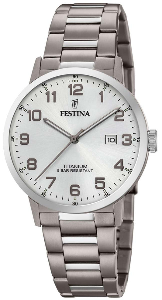 Montre Homme Festina Titanium F20435/1 • Titane Robuste • Affichage de la date