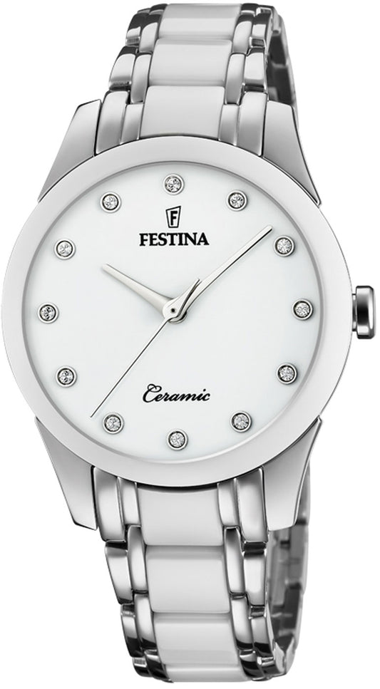 Montre pour femme Festina F20499/1 • Mouvement à quartz précis • Design élégant en céramique