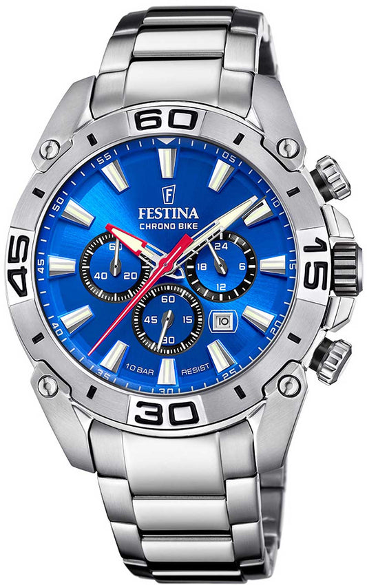 Montre pour homme Festina Chrono Bike F20543-2 • Chronographe à quartz • Acier inoxydable robuste