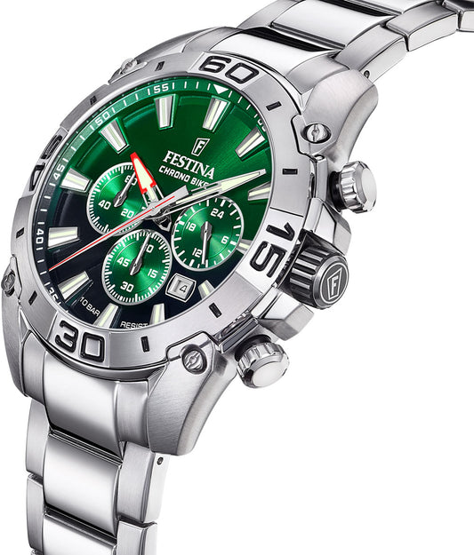 Montre Homme Festina Chrono Bike F20543/3 • Chronographe • Acier Inoxydable Robuste