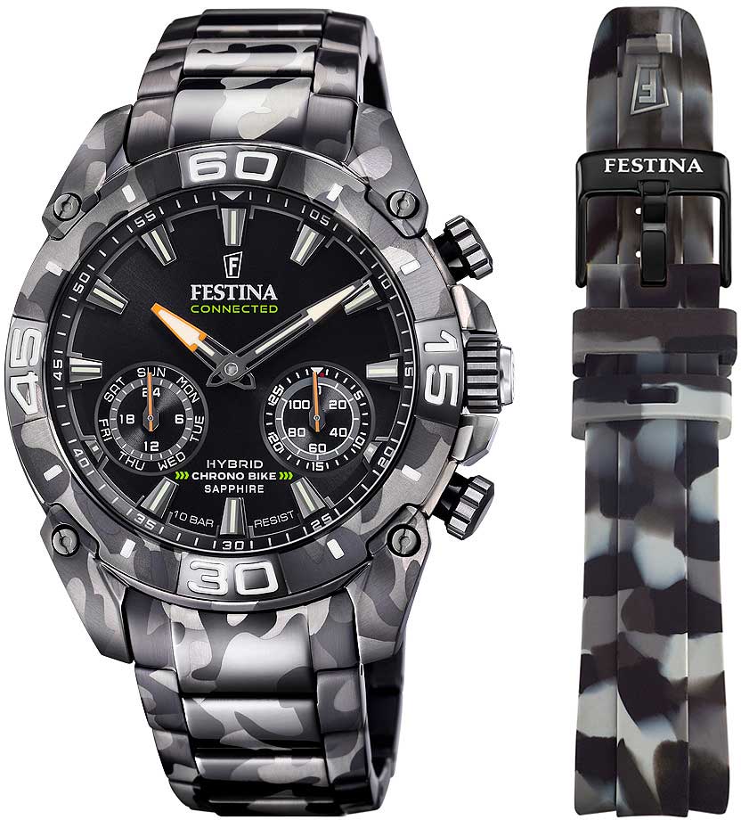 Montre Homme Festina Connected F20545/1 • Smartwatch hybride • Verre saphir