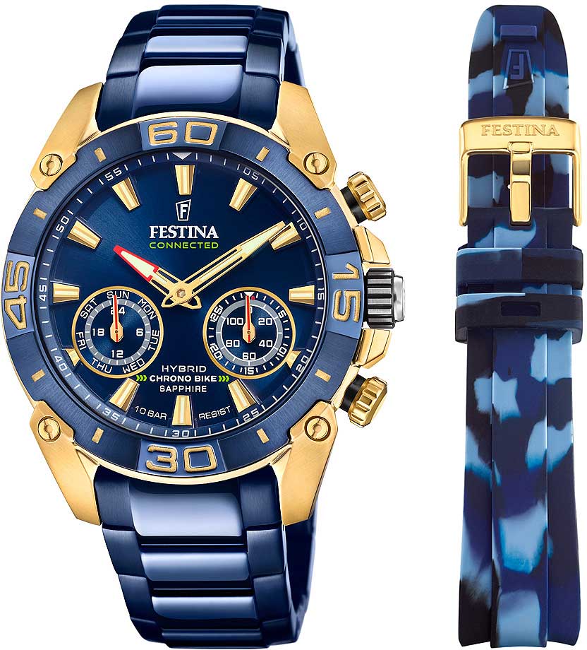 Festina Connected F20547/1 Men's Watch • Sapphire Glass • Hybrid Smartwatch