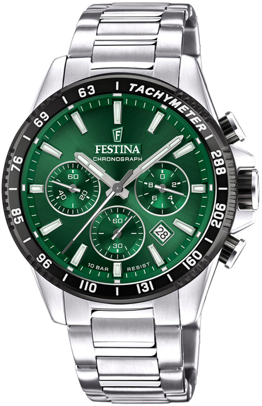 Montre Homme Festina Timeless Chronograph F20560/4 • Chronographe • Acier Inoxydable Robuste