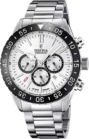 Festina Ceramic F20575/1 Herrenuhr • Saphirglas • Chronograph