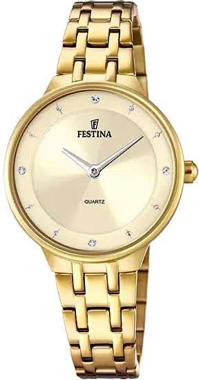 Festina Mademoiselle F20601/2 Women's Watch • Gold Stainless Steel • 5 Bar Water Resistant