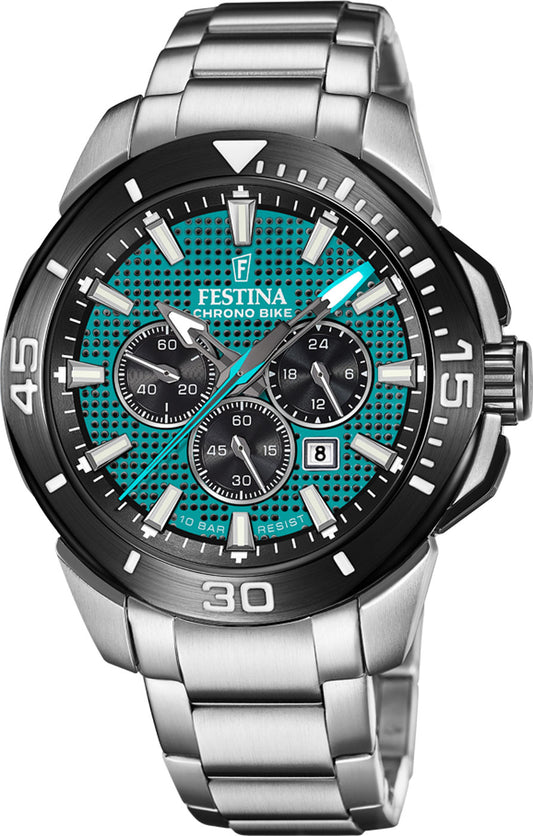 Montre pour homme Festina Chrono Bike F20641 • Chronographe à quartz précis • Boîtier robuste en acier inoxydable