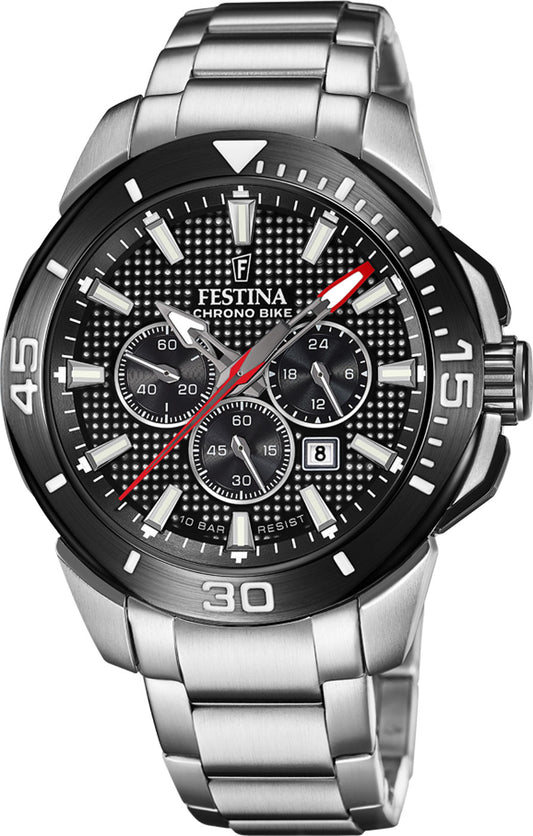 Festina Chrono Bike F20641/1 Montre pour Homme • Chronographe • Boîtier en acier inoxydable