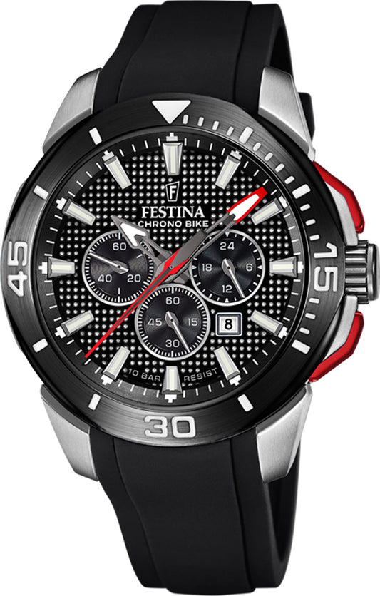 Montre Homme Festina Chrono Bike F20642/4 • Chronographe Précis • Acier Inoxydable Robuste