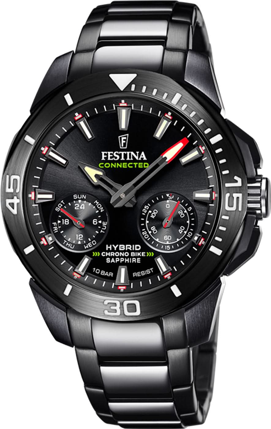 Montre Homme Festina Connected F20648/1 • Fonctions Smartwatch Connectée • Acier Inoxydable Robuste & Verre Saphir