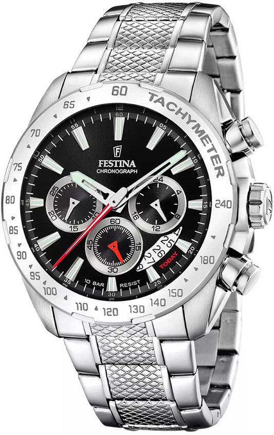 Festina Timeless Chronograph F20668/4 Herrenuhr • Edelstahl • 10 ATM