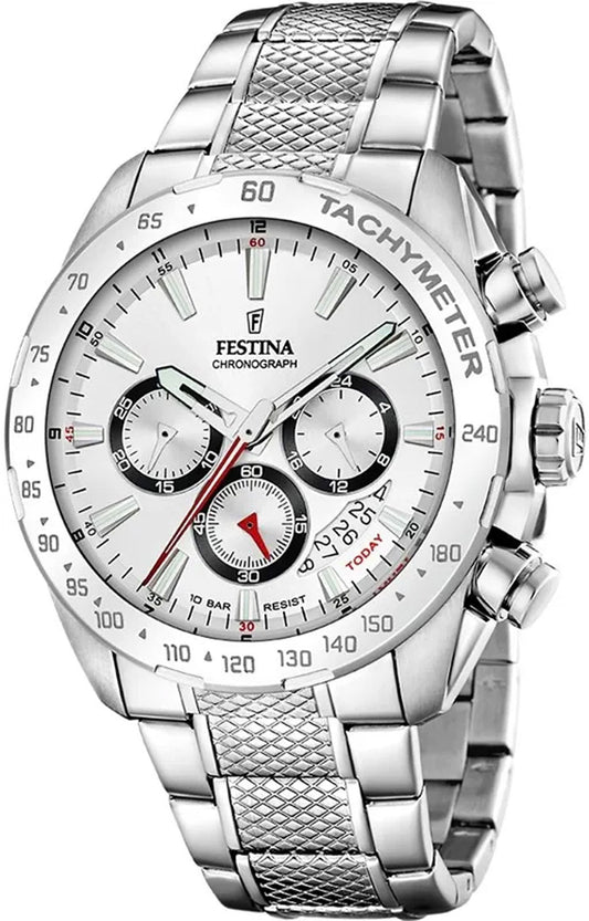 Festina Timeless Chronograph F20668/1 Herrenuhr • 10 ATM • Edelstahl