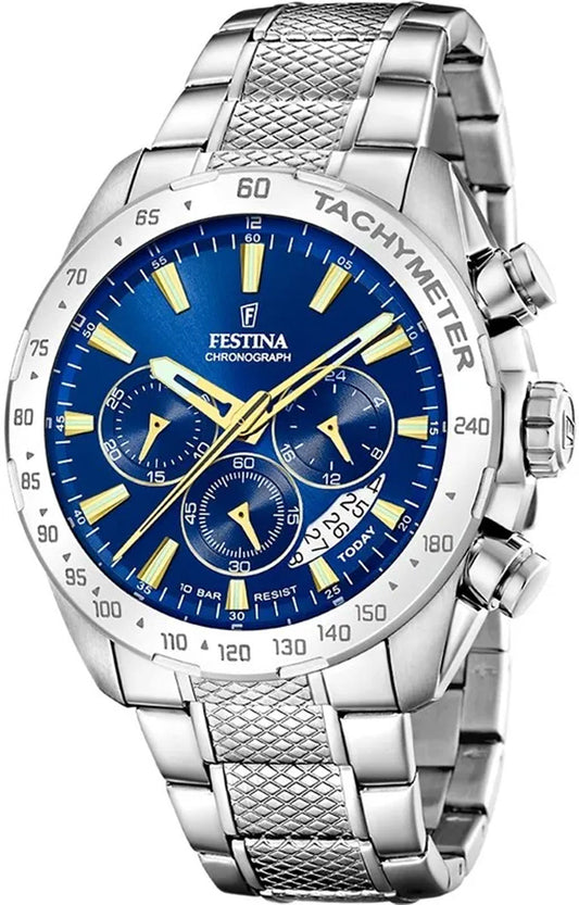 Festina Timeless Chronograph F20668/2 Herrenuhr • Edelstahl • 10 ATM