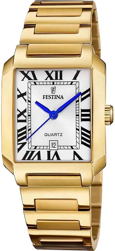 Festina On The Square F20680/1 Damenuhr • Rechteckig • Gold