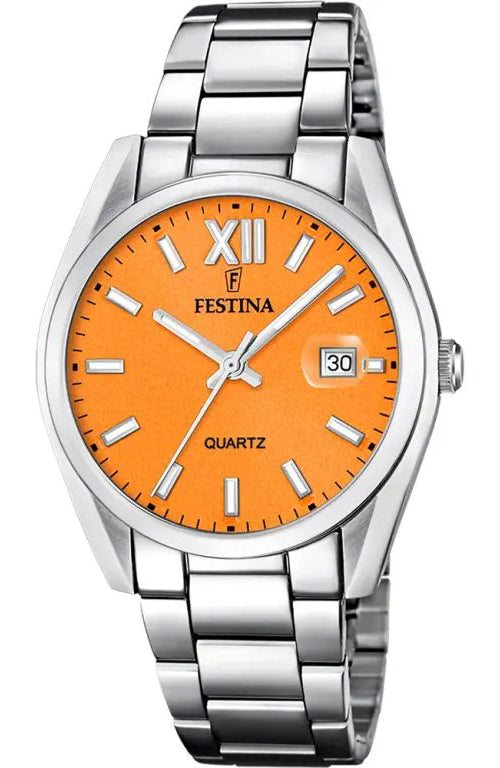 Festina Timeless Chronograph F20683/7 Herrenuhr • Edelstahl • Ice Blue Zifferblatt