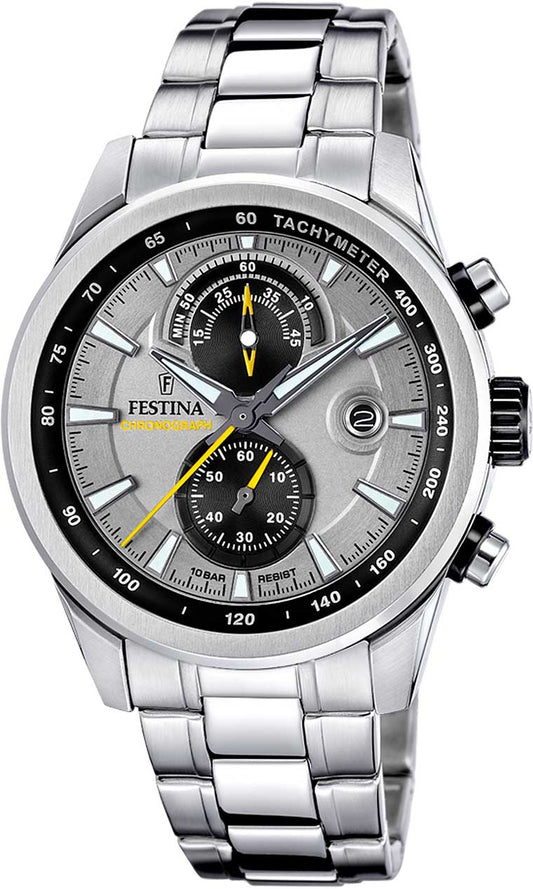 Festina Timeless Chronograph F20694/4 Herrenuhr • Edelstahl • Chronograph