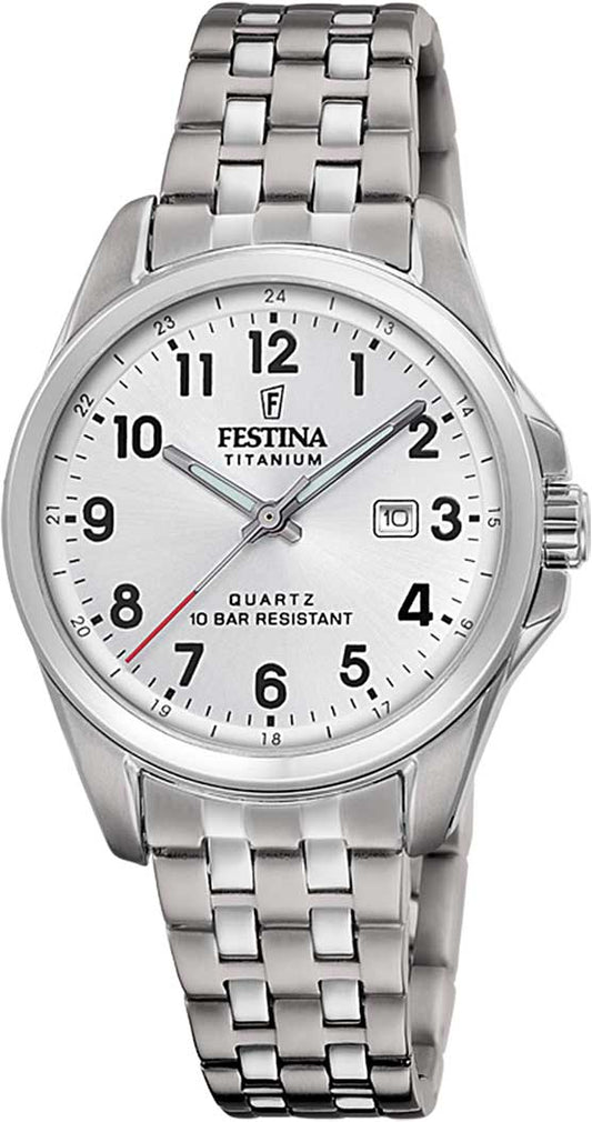 Festina Calendario Titanium F20697/1 Damenuhr • Leichtes Titan • 10 ATM