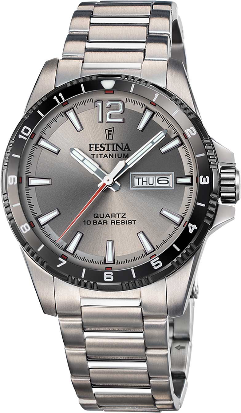 Festina Titanium F20698/1 Herrenuhr • Leichtes Titan • 10 ATM Wasserdicht