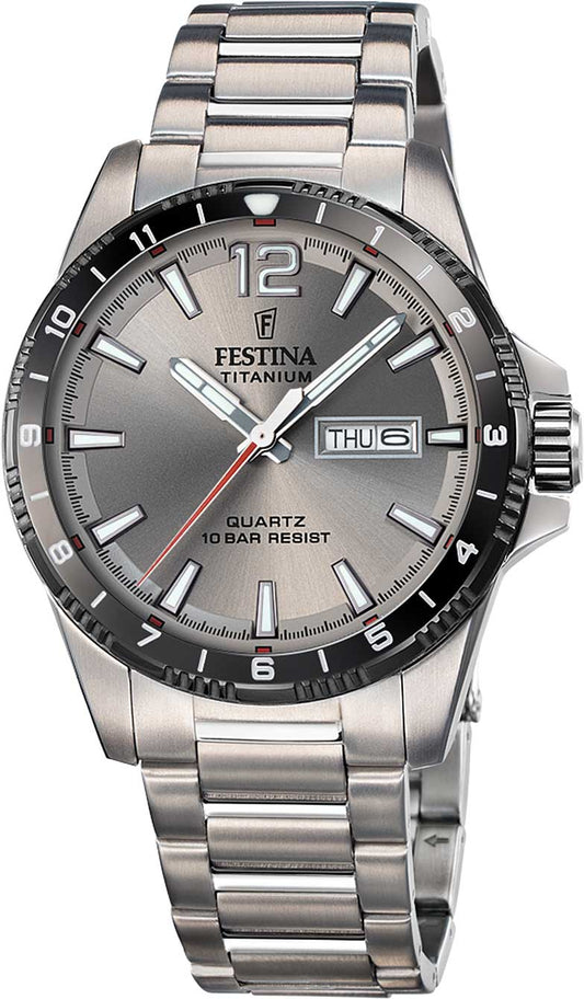 Festina Titanium F20698/1 Herrenuhr • Leichtes Titan • 10 ATM Wasserdicht