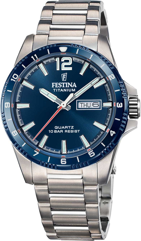 Festina Titanium F20698/2 Herrenuhr • Titan • 10 ATM