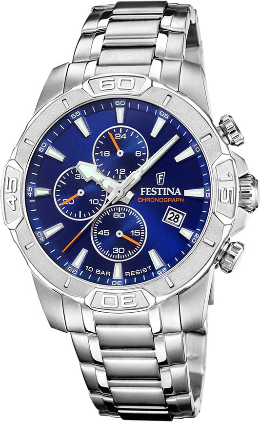 Festina Timeless Chronograph F20704/2 Herrenuhr • Präzises Quarzwerk • 10 ATM Wasserdicht