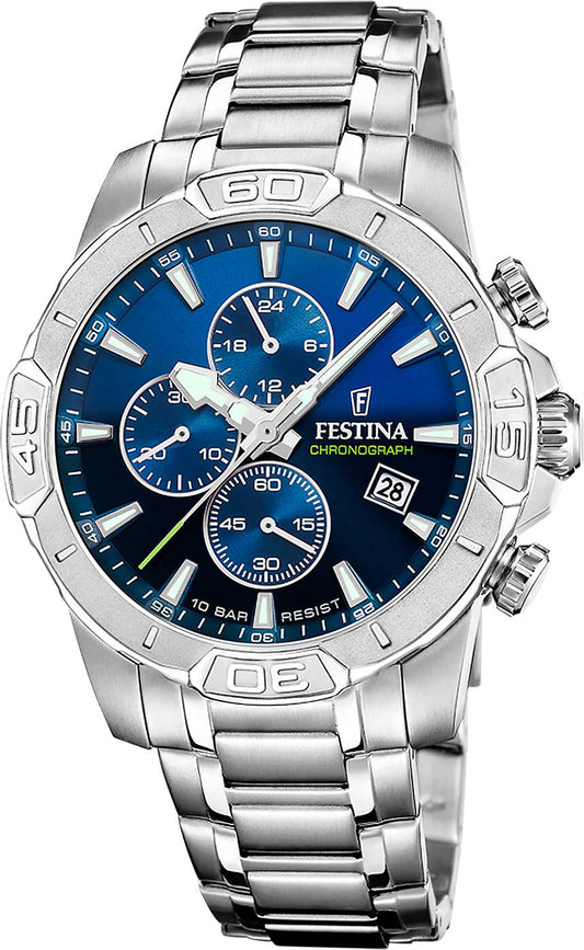 Festina Timeless Chronograph F20704/4 Herrenuhr • Sportlicher Chronograph • Edelstahl