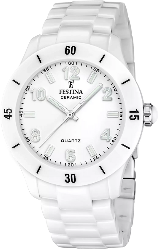 Festina Ceramic F20720/1 Damenuhr • Keramik • Weiß
