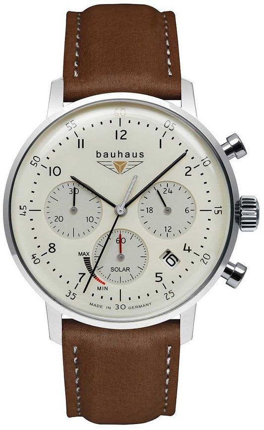 Bauhaus Dessau 2086-5 Herrenuhr • Minimalistisches Design • Solar-Antrieb